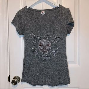 Harley Davidson | Short Sleeve Bedazzled T-shirt